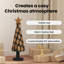 Christmas Tree with Stand Brown Solid teak wood-1830892822