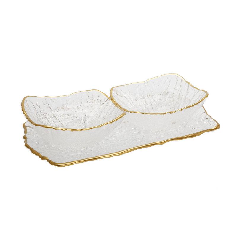 Mercer41 Calirae Glass Serving Bowl