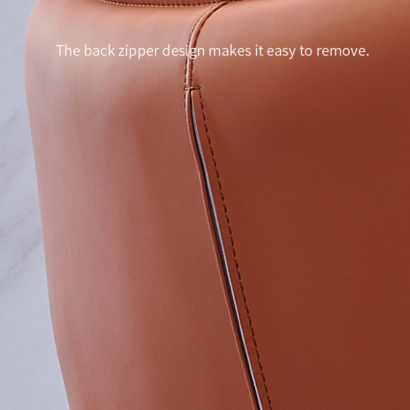 Chaise de loisir simple en similicuir tendance, Orange