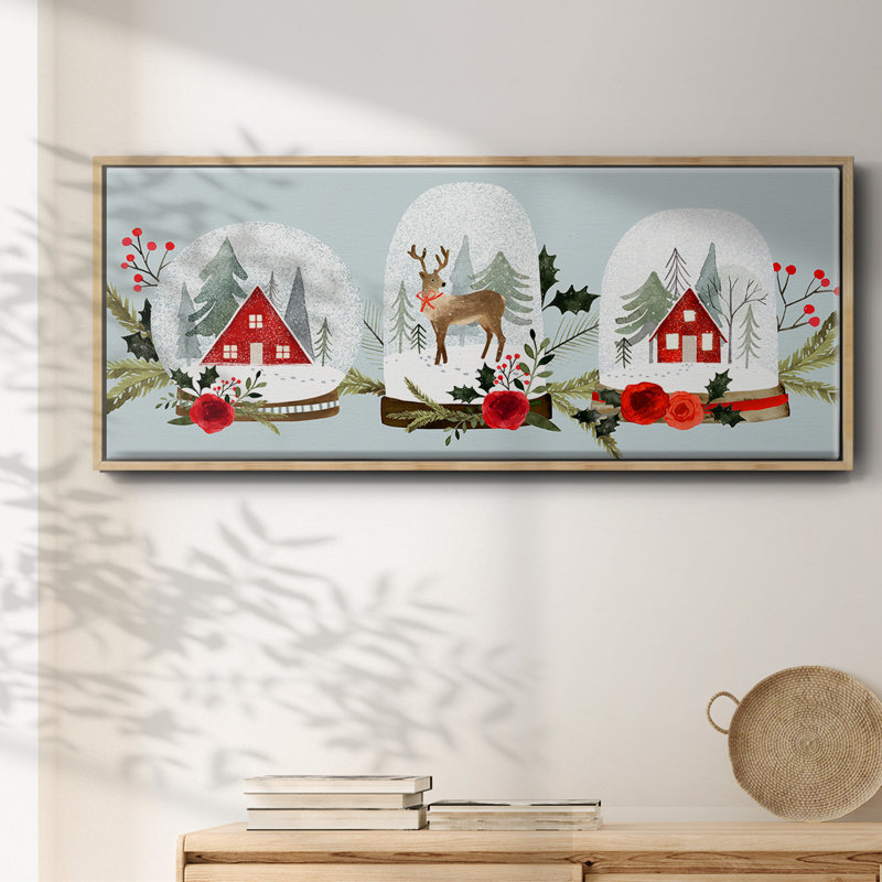 «Snow Globe Village Collection D», toile encadrée, H 12 po x l 30 po
