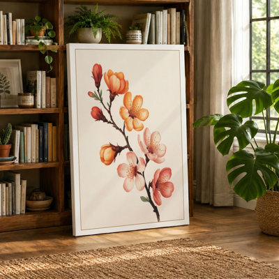 Flowering Branch Study Botanical - Wrapped Canvas