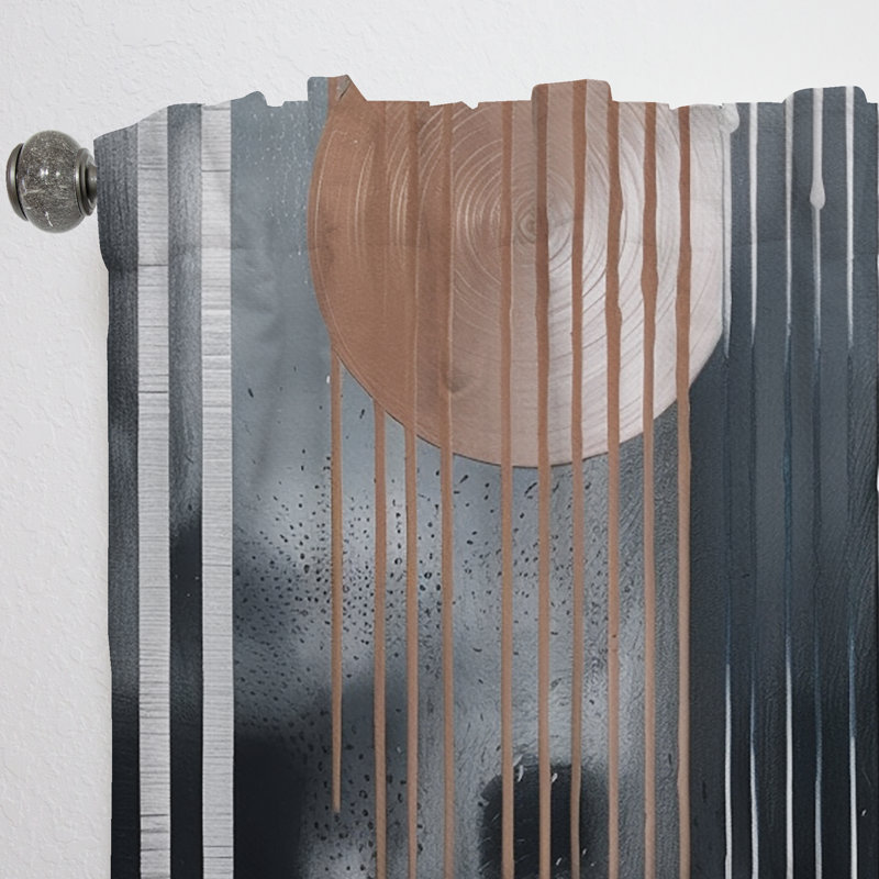 Bering - Whispers Of Marble III - Rideau en marbre abstrait - Velours obscurcissant - 1 panneau, L 52 po x L 108 po
