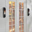 Ensemble de porte-bougie en métal et verre
