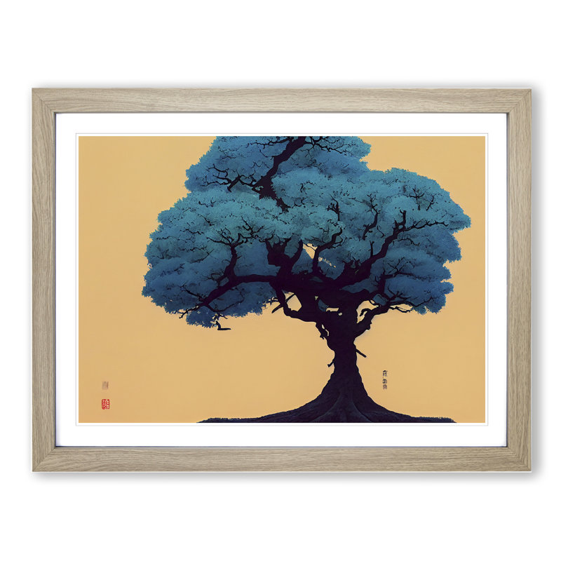 Eye Opening Tree - Single Picture Frame Print, 46cm H x 64cm W x 2cm D, Oak Framed