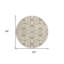 Tapis rond ivoire brun et gris 8 po