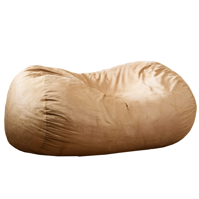 Fauteuil à billes cylindrique en suède Marlin, Microfibre Tuscany,  H 33 po x l 70 po x P 45 po