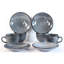 Ensemble de tasse à cappuccino et soucoupe 8 pièces Denali Grey-1703140092