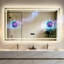 Miroir de salle de bain DEL grand format 35,5 po x 60 po pour double lavabo, haut-parleur Bluetooth, affichage intelligent de l'heure et de la date, antibuée, intensité lumineuse réglable en 3 couleurs-311508238