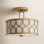 Bayberry 2 Light Fabric Semi Flush Mount