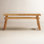 Milani Brown Wood Handmade Distressed Bench with High Trestle Legs 47" x 12" x 21"