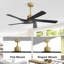 Ventilateur de plafond à pales en ABS de 54 po de largeur avec moteur à courant continu-620337787-620337791-620337789