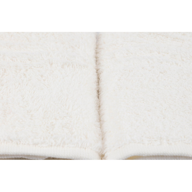 Ensemble de 4 serviettes de bain 100% coton, Crème