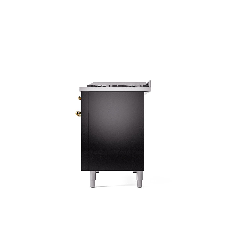 ILVE Nostalgie II, cuisinière à double combustible de 48 po, 8 brûleurs, plaque chauffante, Propane liquide