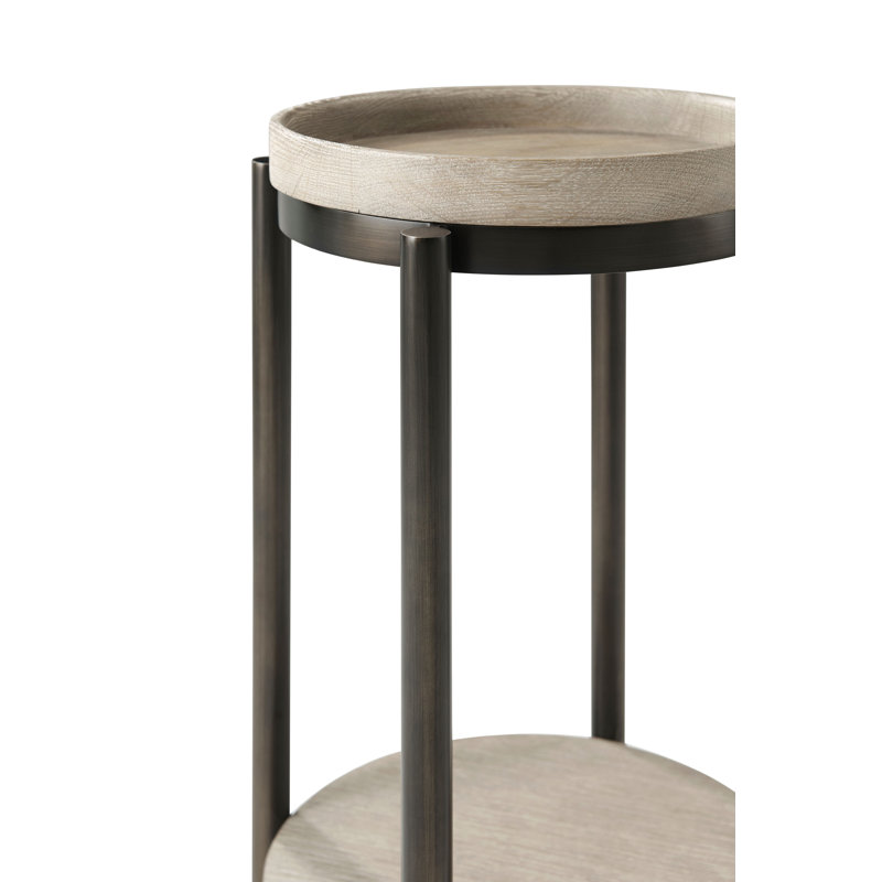 Repose Solid Wood End Table, Gray Oak, 22" H x 24.25" W x 24.25" D