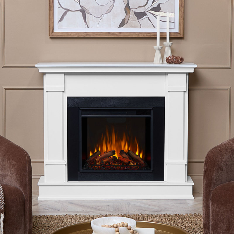 Silverton 48" Electric Fireplace by Real Flame, White