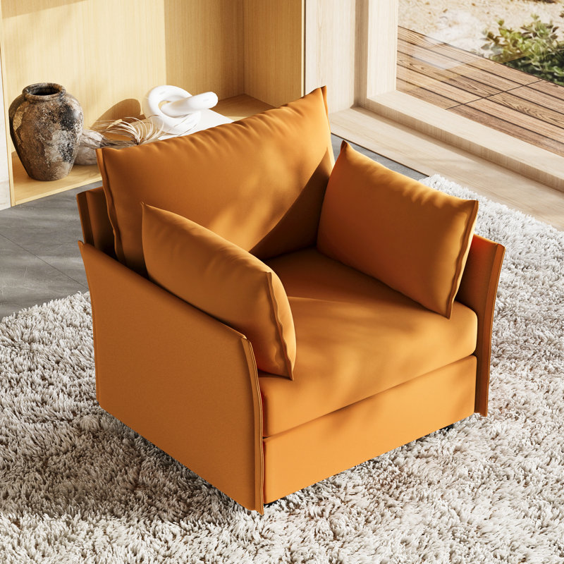 Chaise avec accoudoirs rembourrée avec accoudoirs Adrielle, Jaune