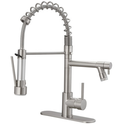 Pull Down Single Handle Kitchen Faucet with Accessories