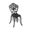 Chaise de patio en fonte d'aluminium 6 pièces avec cadre noir-1089073503