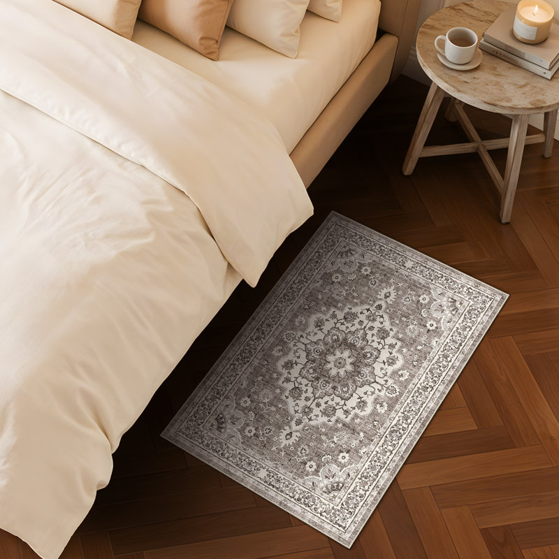 Washable Oriental Hallway Runner Rug - Rugs for Living Room Soft Carpet for Bedroom Kitchen Waterproof Floral Distressed Indoor Stain Resistant Non-Shedding Floor Carpets