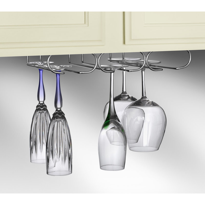 Kerfoot Hanging Wine Glass Rack in Silver