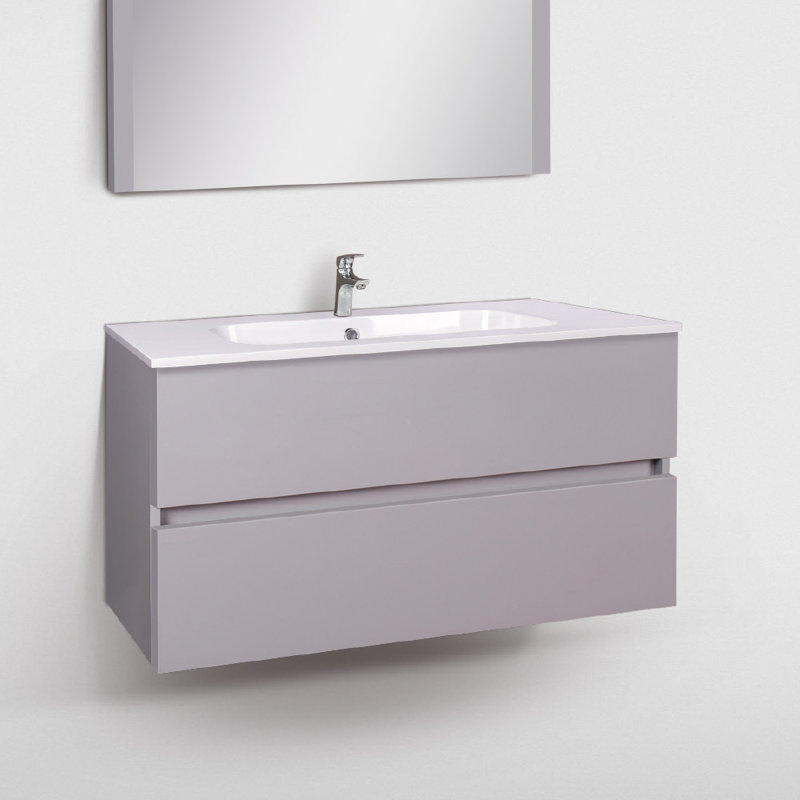 800 mm Single Double Bathroom Vanity Base, Light Gray