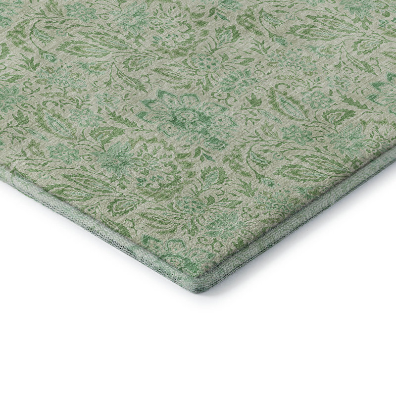 Premium Machine Washable Chandra Sage Rug, Rectangle 8' x 10'