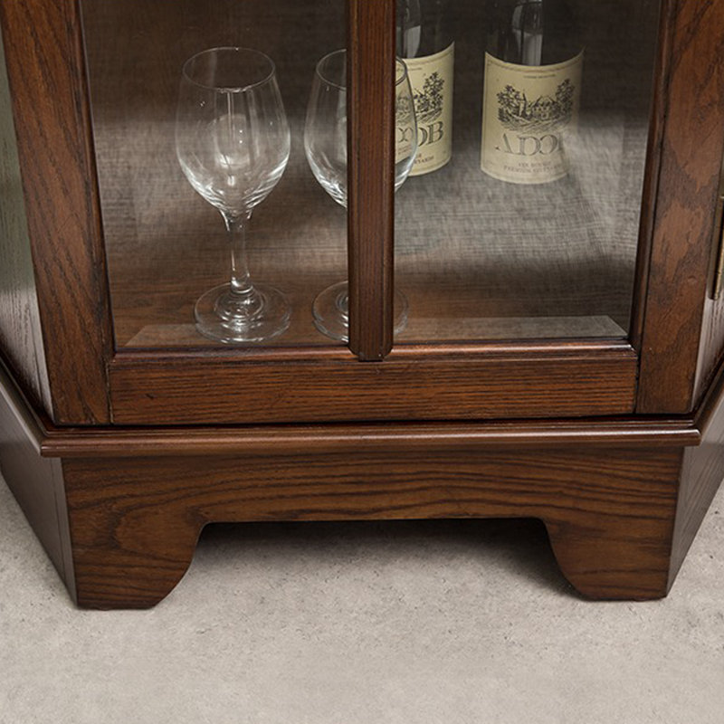 Vitrine en verre de style américain, Noyer