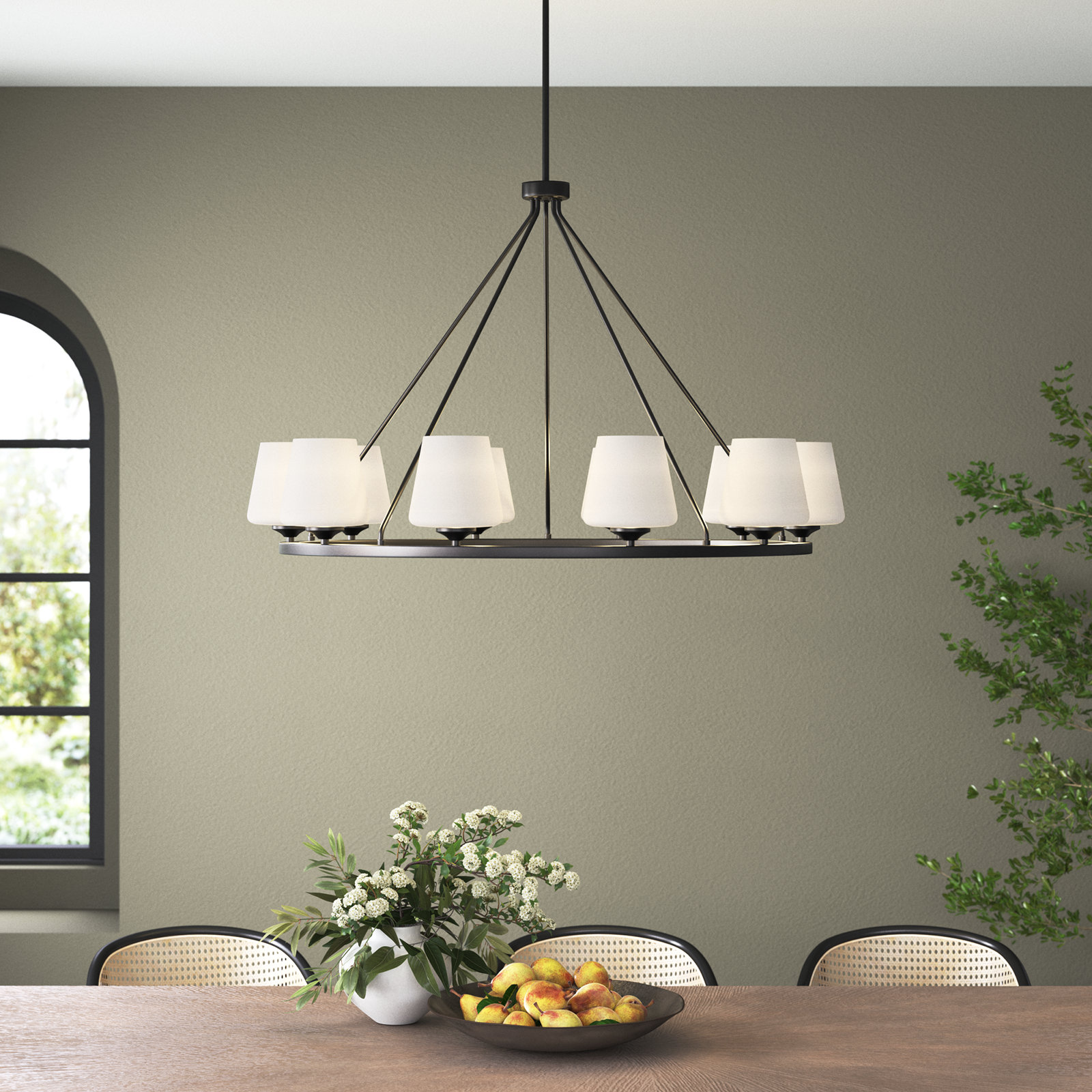Lane 10 - Light Metal Dimmable Chandelier