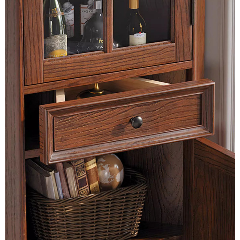 Vitrine de coin 70,08 po, Brun