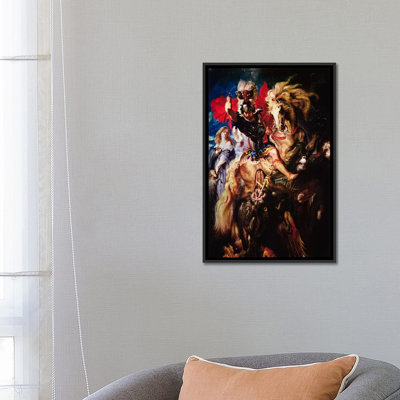 «St. "George and the Dragon" par Peter Paul Rubens, reproduction d'art sur toile