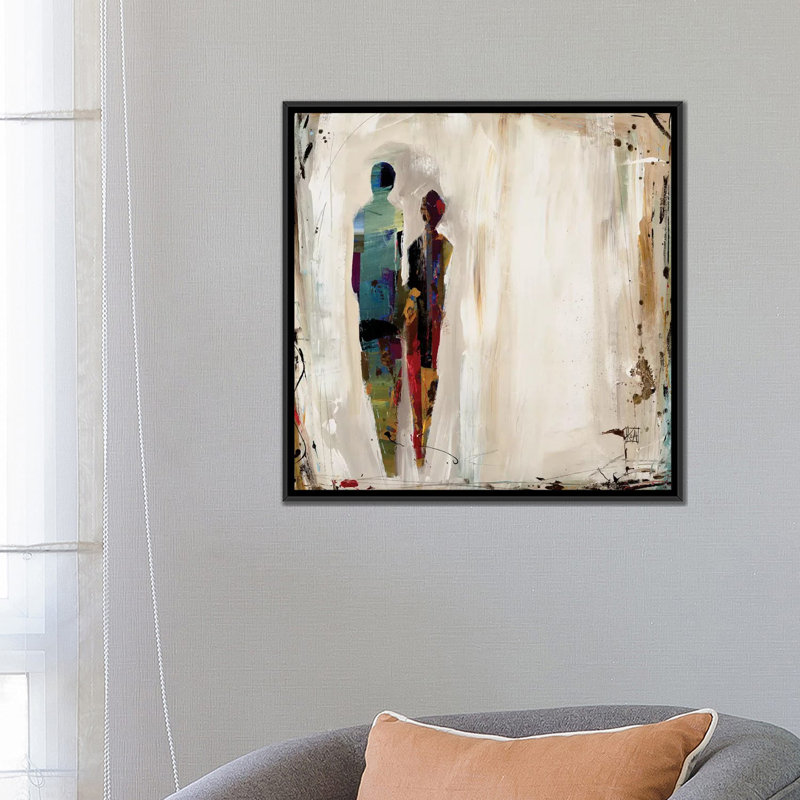 « impression », reproduction sur toile, H 18 po x l 18 po x P 1,5 po, Toile avec cadre noir, Pas de tapis