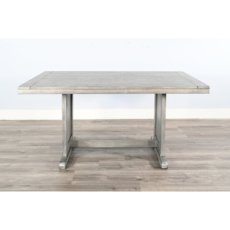 Edenbridge Mahogany Solid Wood Dining Table, Alpine Gray