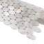 Carreau de mosaïque ovale en coquillage 11,75 "x 11,75" en nacre de nacre 