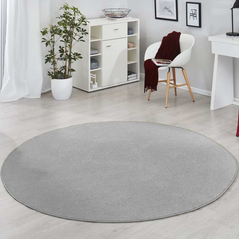 Fancy Grey Rug, Round 133cm