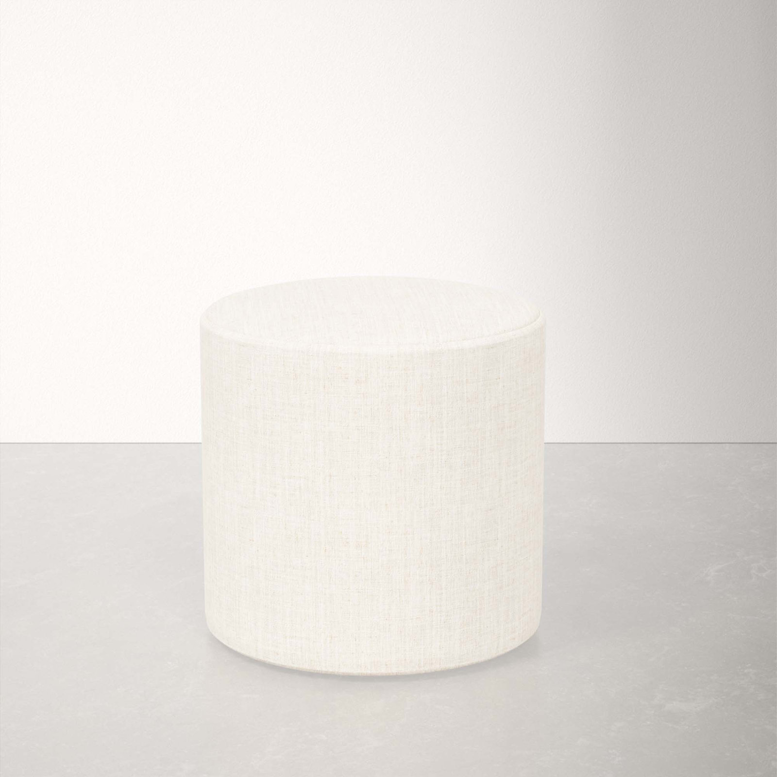 Orlando Upholstered Ottoman, Classic Talc Linen