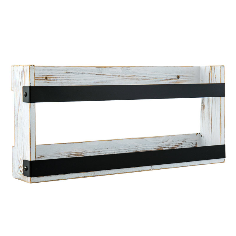 Porte-revues double en bois massif