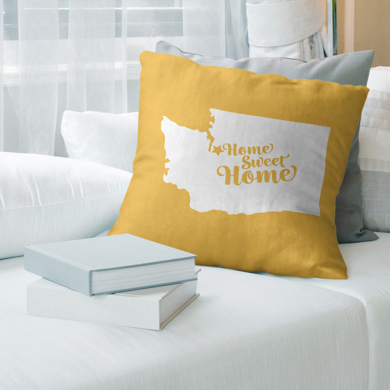 Coussin doux home, Seattle, 26 po x 26 po, Jaune