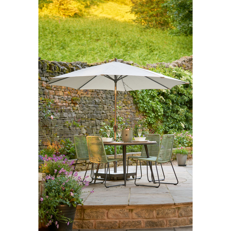 Cerena 300cm Lighted Market Parasol, Light Grey