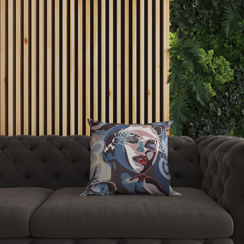 Outdoor Reversible Throw Pillow, 20" H x 20" W
