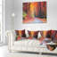 Road in Beautiful Autumn Forest - Coussin imprimé forêt-29895191-29895187