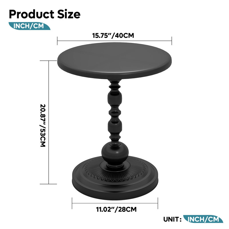 Pedestal Single, Black