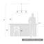 Luminaire suspendu linéaire à 3 lumières pour îlot de cuisine Weatherford-970020809-970020808