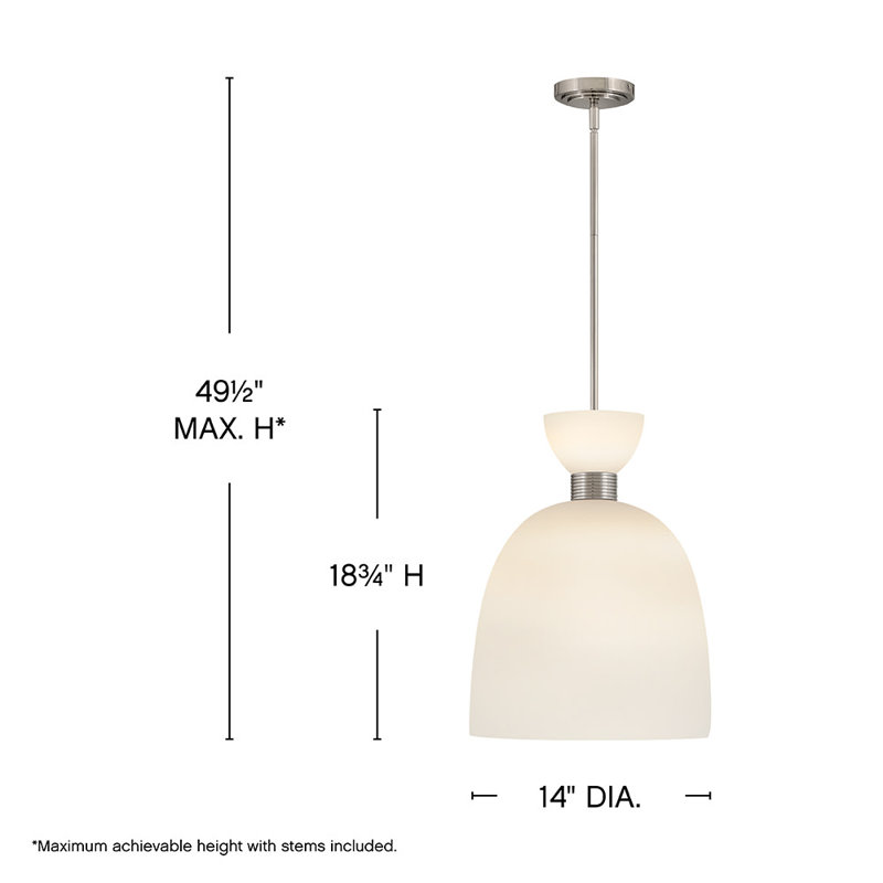 TALLULAH 1 - Light Pendant, Nickel