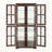 Curio Display Cabinet,Antique Display Cabinet with Glass Doors Adjustable Shelves for Collectibles Four Door Design Vintage Showcase for Home or Office Antique Display Case E26 Bulb Included-1079519812