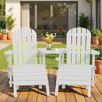 2-Piece Outdoor Adirondack Chair Set