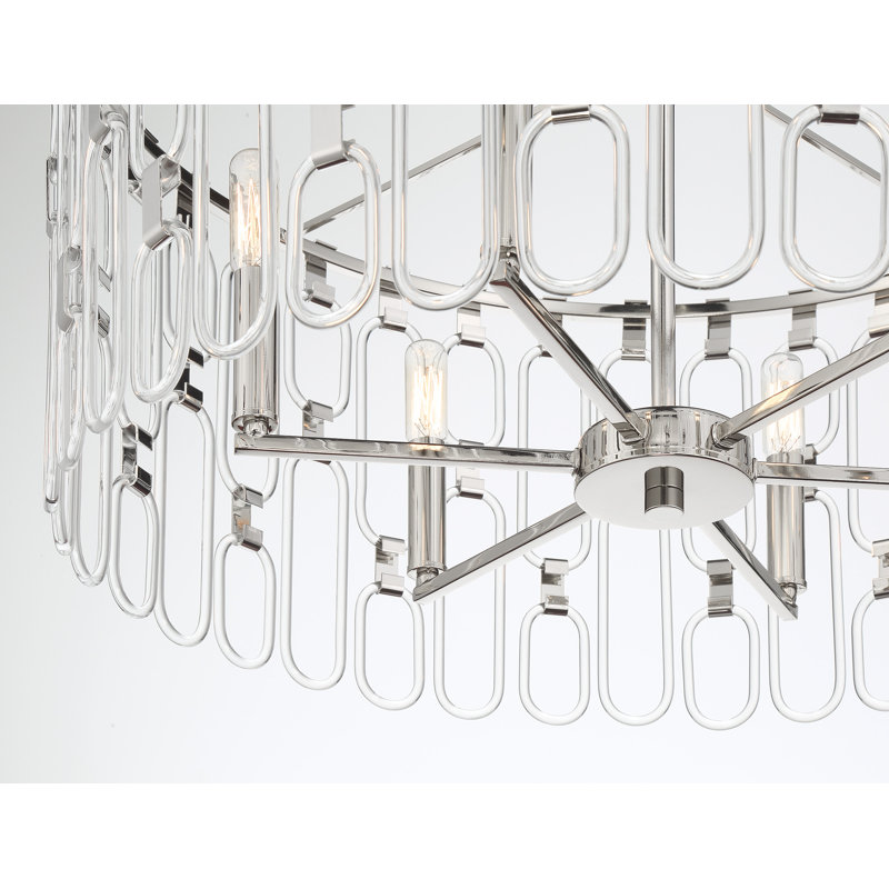 6 - Light Polished Nickel Single Pendant
