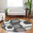Premium Machine Washable Lisse Gray Rug-1046813332