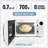 Retro Microwave Oven - 0.7 Cu Ft &700-watt Countertop Microwave-119222757