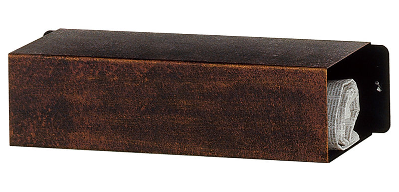 Encinoso Newspaper Tube, Brown and golden patina