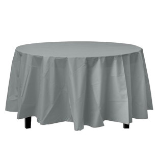 Nicole Fantini Plastic Disposable Round Tablecloth 84"